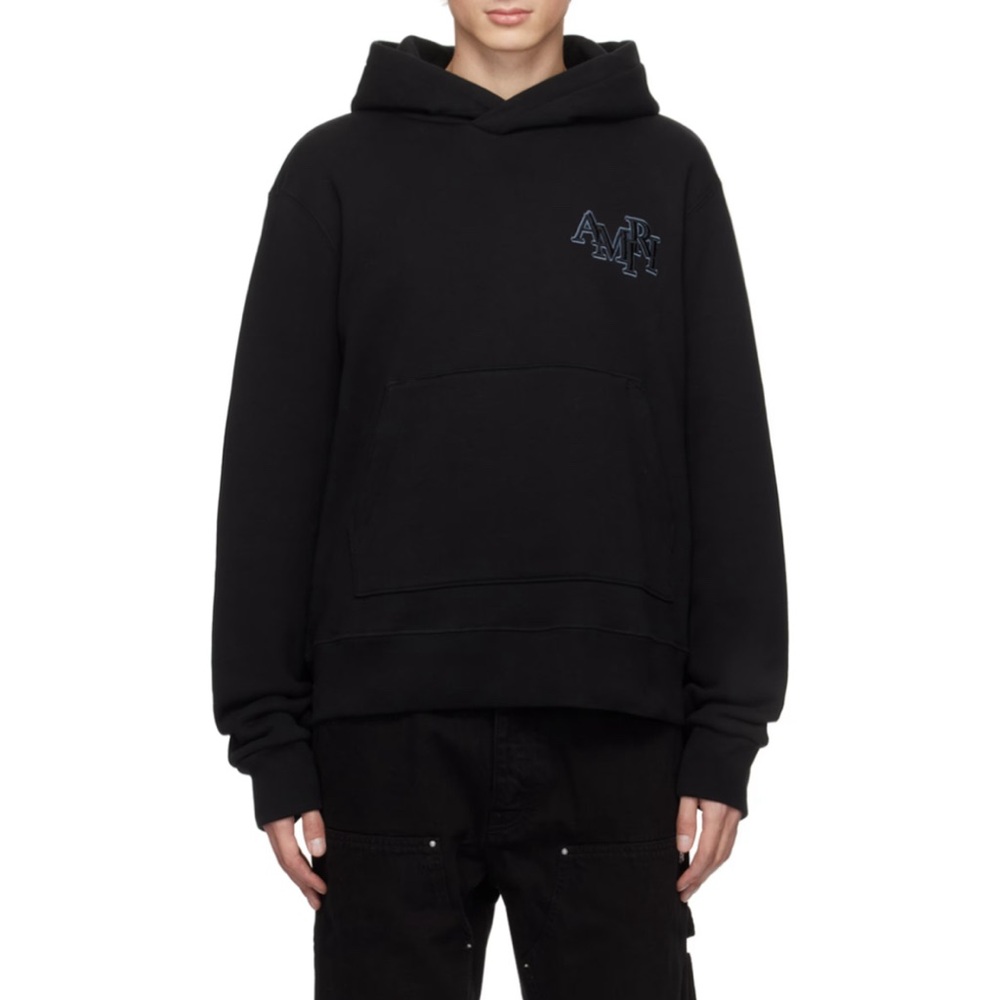 AMIRI Black Staggered Hoodie